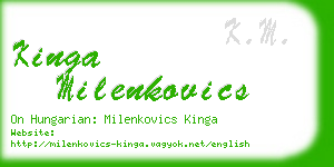 kinga milenkovics business card